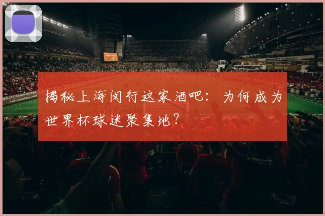 揭秘上海闵行这家酒吧:为何成为世界杯球迷聚集地?